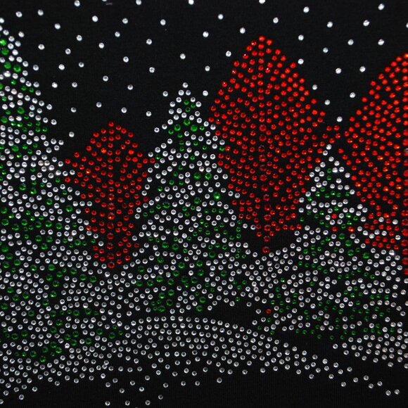 Christmas Winter Scene  RN rhinestone long sleeved shirt XS S M L XL XXL 1X2X… - Picture 2 of 9